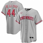 Men's Cincinnati Reds #44 Elly De La Cruz Gray Cool Base Stitched Baseball Jersey,baseball caps,new era cap wholesale,wholesale hats